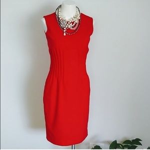 Calvin Klein fitted red dress